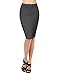Hybrid & Company Women's Techno/Scuba Stretchy Office Pencil Skirt KSK43584 1139 Charcoal XL