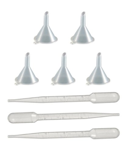 Riverrun 6 Small Perfume Funnels + 25 Transfer Pipettes / Droppers for Decanting Fragrance
