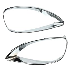 BACLAUGH Chrome Headlight Bezel Trim Driver