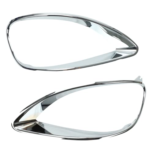 BACLAUGH Chrome Headlight Bezel Trim Driver