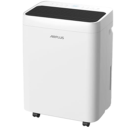 AIRPLUS Dehumidifier for Basement - 4,000 Sq. Ft. 60 Pints, Multifunctional Dehumidifier with Drain Hose & Auto Shut-Off Function, Powerful Dehumidifiers for Home