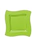 Amscan 434000.53 Party Perfect Premium Wavy Square Plates Tableware (10 Pack), Green; 6 1/2