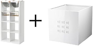 Amazon Com Ikea Shelf Unit With 4 Inserts White Size 30 3 8x57 7