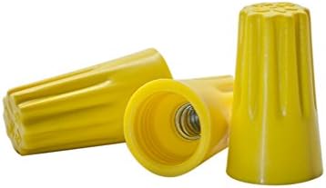 Yellow Wire Connectors Pack, Bag of 100 - UL Listed Twist-On P4 Type Easy Screw On Cap
