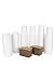 CucinaPrime 100 Pack Paper Coffee Hot Cups WHITE with Travel Lids and Sleeves - 20OZ