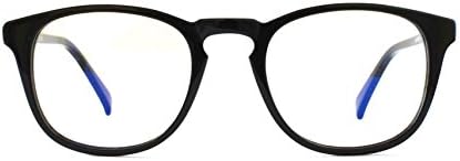 Pixel EyewearDesigner Computer Glasses with Anti-Blue Light Filer, UV Protection, Full Rim, Acetate Frame Black Color - Capra Style