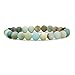 Natural Matt Multicolor Amazonite Gemstone 8mm Round Beads Stretch Bracelet 7 Inch
