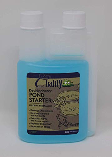 Chalily Pond and Aquarium Water Treatments | Dechlorinator Chlorine Neutralizer | 8 Fluid Ounce