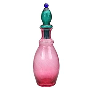 Murano Art Collection European Art Glass Regal Bottle Ruby