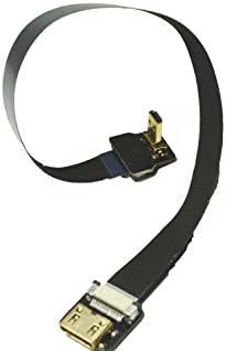 BLACK FPV HDMI Cable Micro HDMI male Interface 90 degree angle to MINI HDMI female Interface for GOPRO Sony A7SII A7RII A9 A6500 A6300 (with reverse socket of sony a6000) (30CM)
