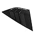 Carrfan Rear Window Louvers Car Rear Window Blinds Side Tuyere Louvers Vent for Ford Focus ST RS MK3 Hatchback, Black