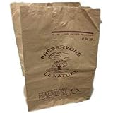 Sacs Poubelle Papier Compostable 240L – Lot De 25, Kraft Résistant Humidité, Double Fond | Pour Déchets Organiques, Jardin