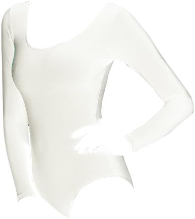 Long Sleeve Leotard Adults (X-Large (13-14), White)