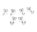 Stainless Steel Round Ball Stud Earrings 5 Pair Set with Matching Backings, 2mm, 3mm, 4mm, 5mm, & 6mm, By Regetta Jewelry