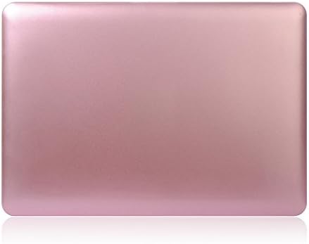 UESWILL Gold Metallic Coated Matte Hard Shell Case Cover for 12 inch MacBook with Retina Display (Model: A1534) + Microfibre Cleaning Cloth, Rose Gold