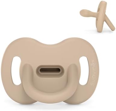 , Chupete Todo Silicona, Bebés 0/6 Meses y Recién Nacidos, Tetina Fisiológica Sx Pro, Blandito y Flexible, Ideal para Dormir, Respeta el Desarrollo Bucodental, Colour Essence, Irish Cream