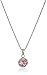 Amazon Collection Sterling Silver Swarovski Crystal Halo Pendant Necklace, 18