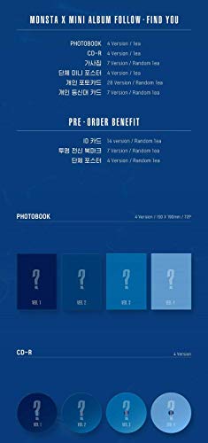 image for K-POP Monsta X - Follow-Find You, Random Cover incl. CD, Photocard, Ph