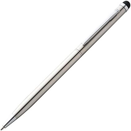 Engraved Ballpoint Pen Plastic ball pen with touch function - Stainless Steel - Personalised