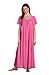 Shadowline Women's Plus Size Petals 53 Inch Short Flutter Sleeve Long Gown, Rosy Pink, 3X