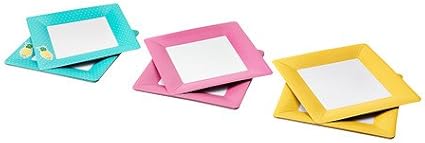 Amazon Ikea イケア Sommarfint 紙皿 イエロー ピンク ターコイズ 10 ピース ピンク Ikea イケア 食器 グラス カトラリー 通販