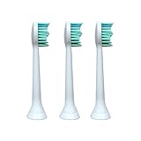 PCS Professional Sonic Electric Toothbrush Replacement Heads for T-7S, 3 Count (White)