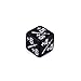Premium MTG +1/+1 Counter Dice D6 Polyhedral- Pack of 6 Black with Silver Ink Hedral 6d6 - Magic: The Gathering TCG CCG