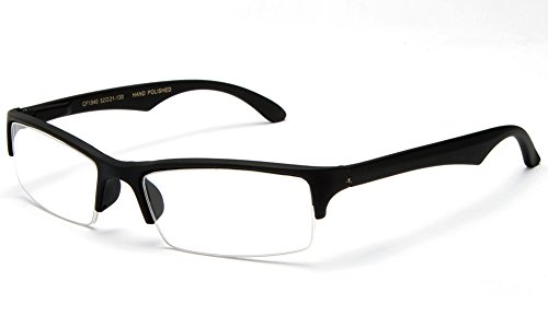 Newbee Fashion - Unisex Slim Fit Half Frame Clear Lens Glasses