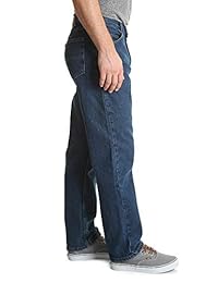 Wrangler Authentics Jean de algodón de ajuste relajado, 5 bolsillos, grande y alto, para hombres