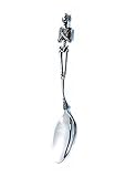 LOYEH Skeleton Skull Spoon Stainless Steel Spoon Flatware Tableware Design Modern Look Great Gifts For Halloween Easter and Christmas (Spoon)