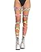 iHeartRaves Pair of Non-Slip Rave Leg Wraps (Rainbow)