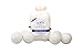 Cool Wool XL Premium 100% Natural Wool Laundry Dryer Balls - No Lint - Pack of 6 - Reusable Natural Fabric Softener