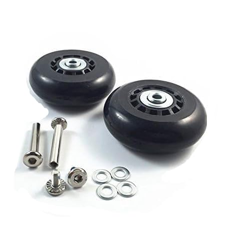 2 Set Luggage Suitcase Replacement Wheels Axles and Wrench Repair Set OD 70mm