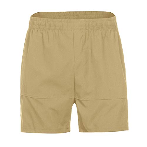 Men Gym Shorts, JOYFEEL Casual Quick Dry Bodybuilding Beach Shorts Running Workout Training Active Sport Shorts Khaki