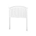 Finley Wooden Headboard Panel with Curved Top Rail Design, White Finish, Twin