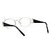 SA106 Luxury 90s Gangster Rapper OG Oval Clear Lens Eye Glasses Gold Black
