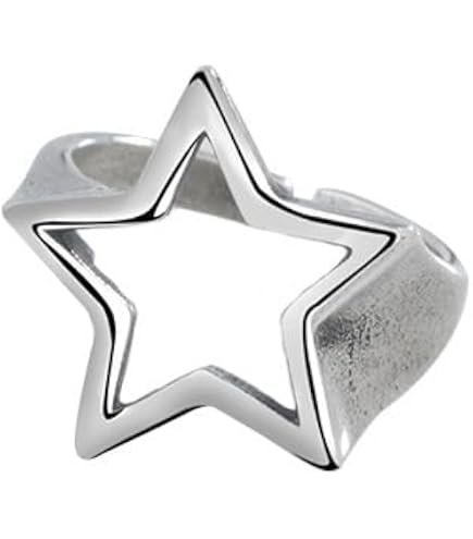 Amazon.com: Classic Star Ring New .925 Sterling Silver Simple Band