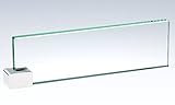 Executive Glass Name Plate with Free Engraving