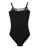Arshiner Girls'Dance Slim Lace Camisole Ballet Leotard