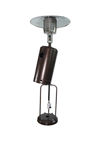 Baner Garden ASD-AG Outdoor Propane Patio Heater with Cover-Commercial Tall Hammered Finish Garden Standing LP Gas Porch and Deck, Gold