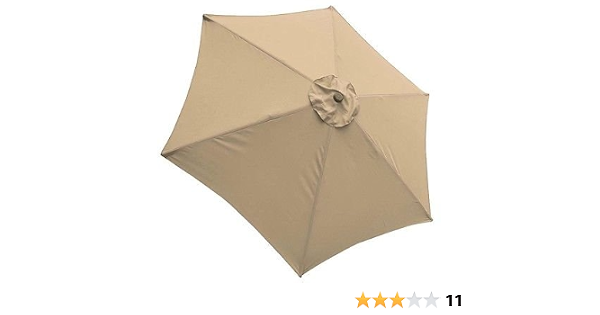 Amazon Com Jtw 9 Ft Outdoor Waterproof Color Anti Fade Patio Umbrella Replacement Polyester Canopy Top For 6 Ribs Market Uv Blocking Tan Cover Garden Outdoor