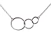 Sterling Silver Three Interlocking Circles Necklace - Triple Circle Infinity Jewelry for 3 Best Friends