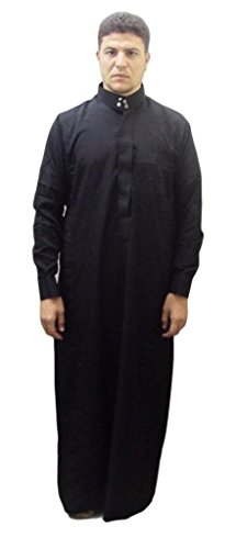Men Saudi Style Thobe Thoub Abaya Robe Daffah Dishdasha Islamic Arabian Kaftan (60) 123