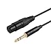 1/4’’ to XLR,CableCreation 15Feet 6.35MM TRS to XLR Female Cable for Microphone,Mixer,Guitar,AMP,Speakers,Black
