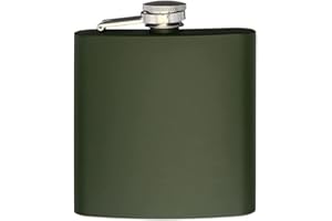 Mil-Tec Stainless Steel Flask (Medium (6 oz), Olive Drab)