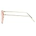 AMOMOMA Round Blue Light Blocking Glasses Computer Glasses Eyewear Frame AM5001, Pink Frame/Clear Lens