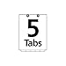 Avery Write-On Dividers for 2-Prong Classification Folders, White, Narrow Bottom Tabs, 5-Tab Set (13164)