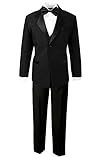 Spring Notion Boys' Classic Fit Tuxedo Set, No Tail 12 Black