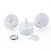 Realistic and Bright Flameless LED Tea Light Battery Operated Set of 24 - for Seasonal & Festival Celebration