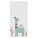 Naanle Cute Cartoon Llama Cactus Soft Highly Absorbent Large Decorative Hand Towels Multipurpose for Bathroom, Hotel, Gym and Spa (16 x 30 Inches,White)